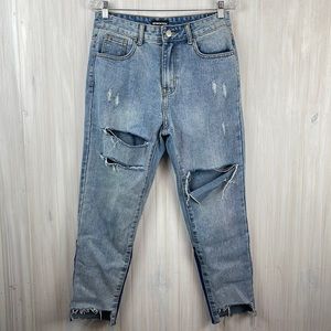 DOLLS KILL MOMOKROM DISTRESSED JEANS